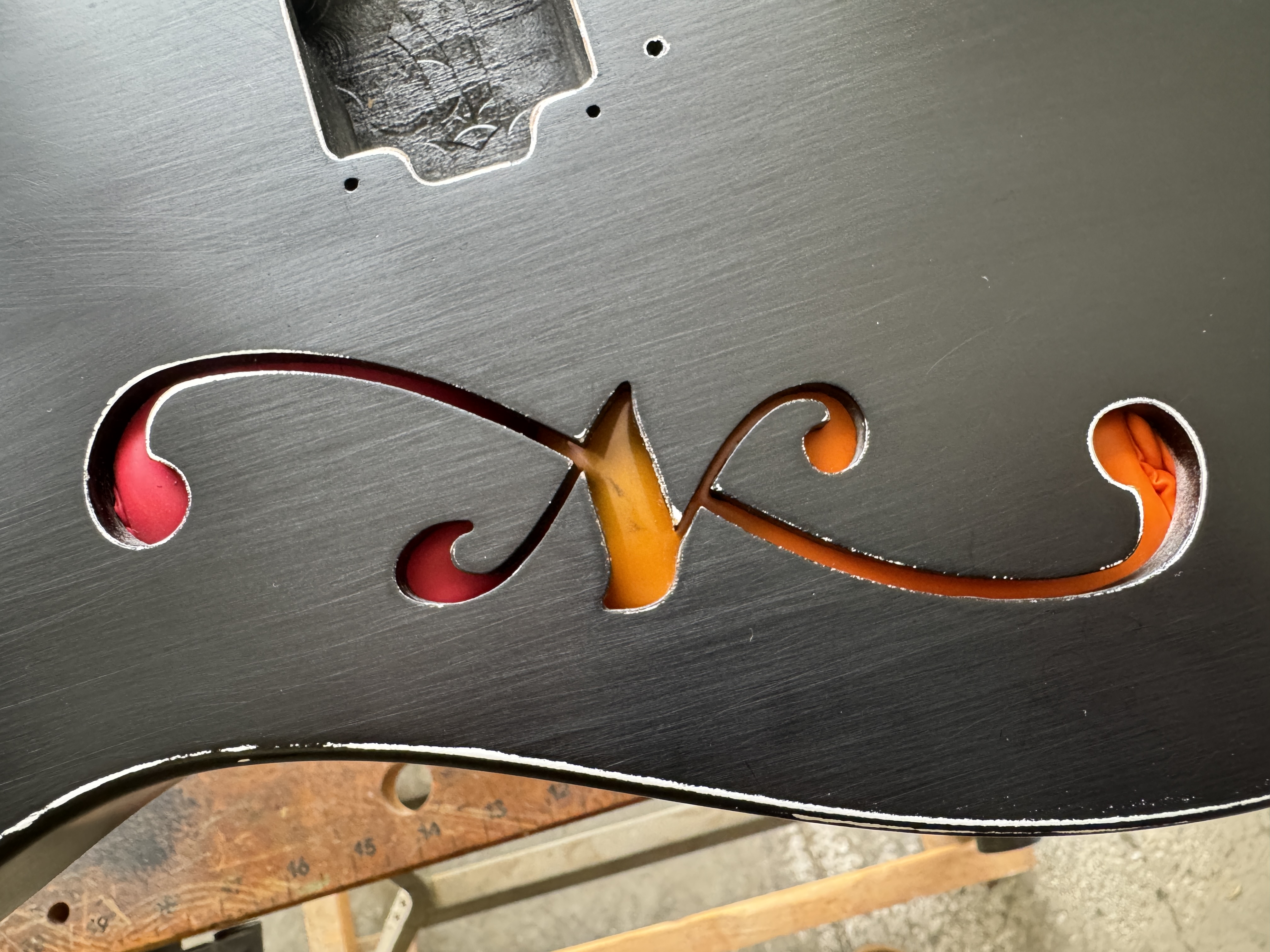 Model N N soundhole detail