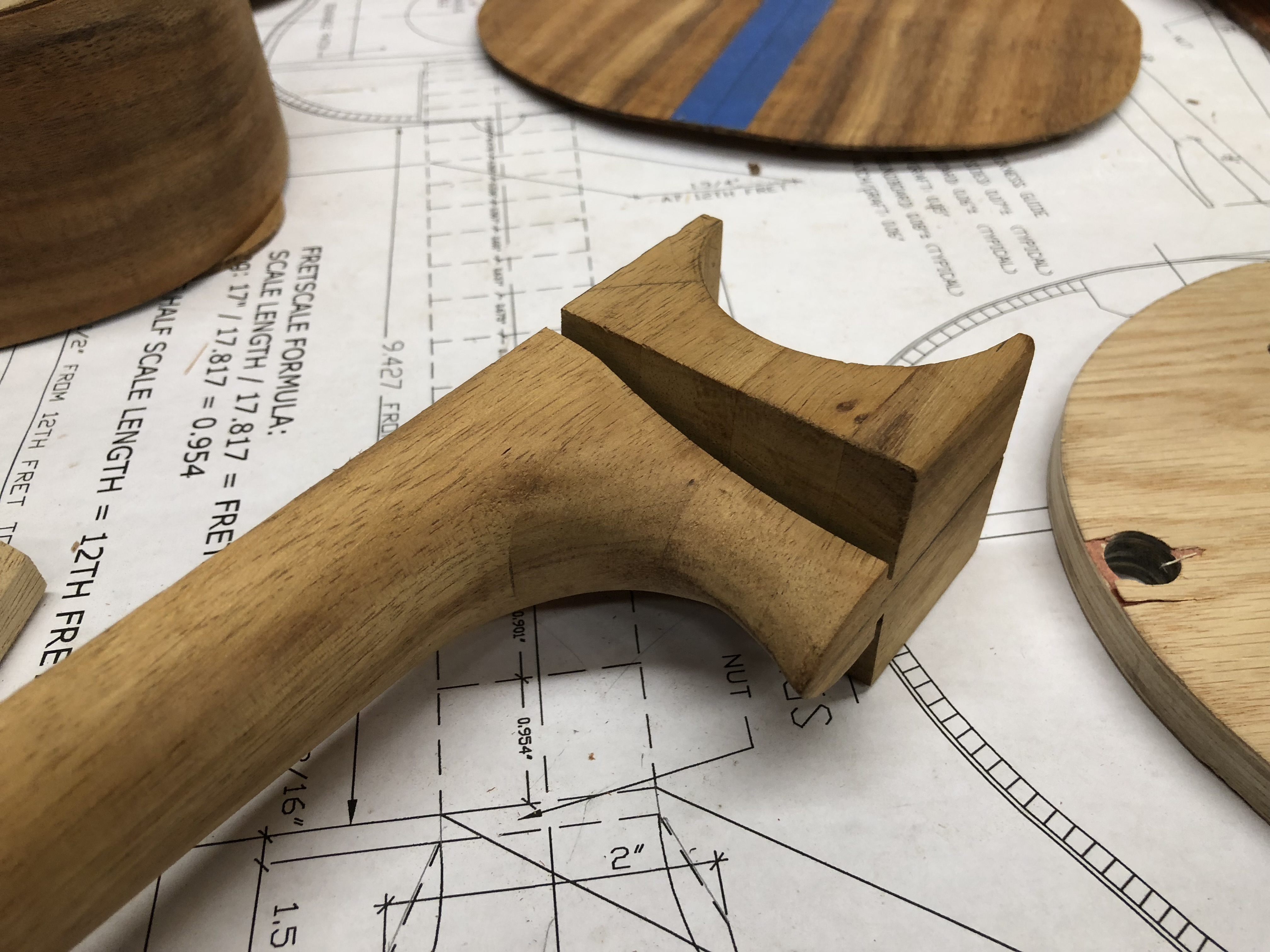 Dan inspecting rosewood back