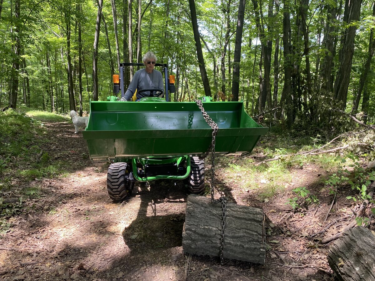 Hauling tonewood through the woods